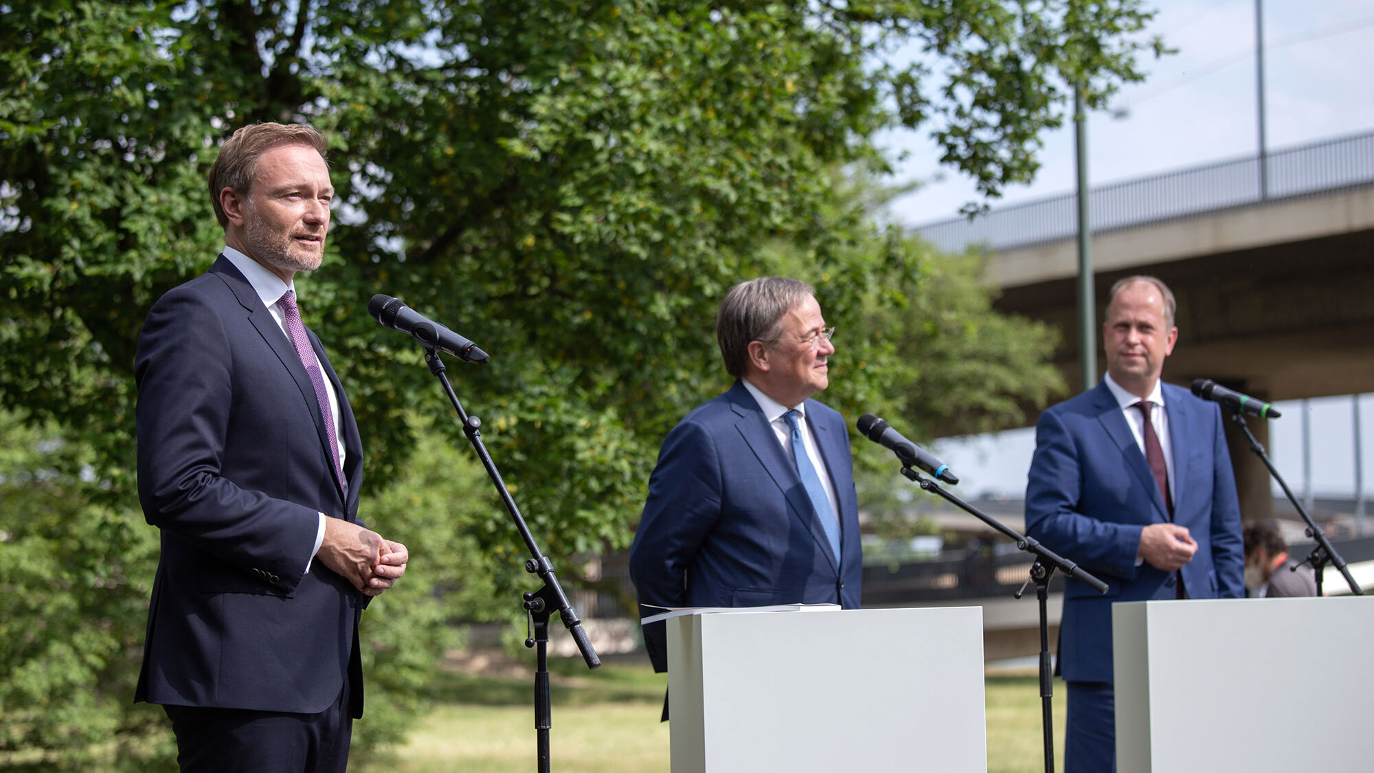 Christian Lindner, Armin Laschet und Joachim Stamp