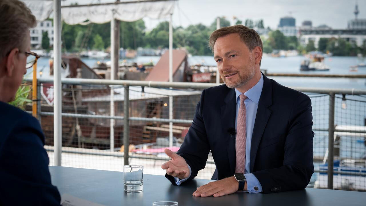 Christian Lindner beim ZDF-Sommerinterview