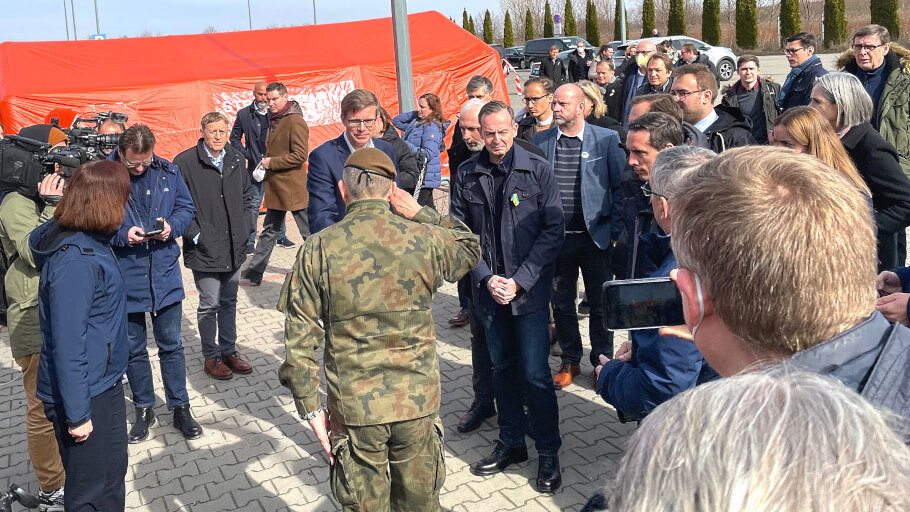 Volker Wissing an der polnisch-ukrainischen Grenze