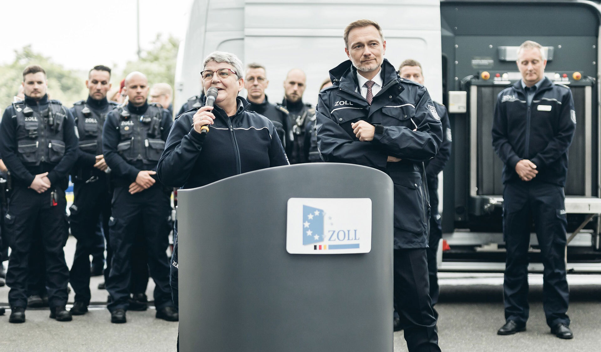 Christian Lindner bei der Bekanntgabe der Jahresbilanz des Zolls 