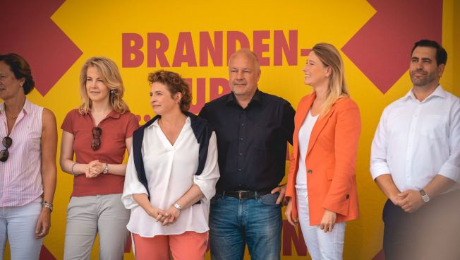 Linda Teuteberg, Nicol Beer, Hans-Peter oetz, Lencke Steiner, Frank Sitta, Aktionstag, Brandenburg, FDP, Freie Demokraten, Wahen, Landtagswahlen