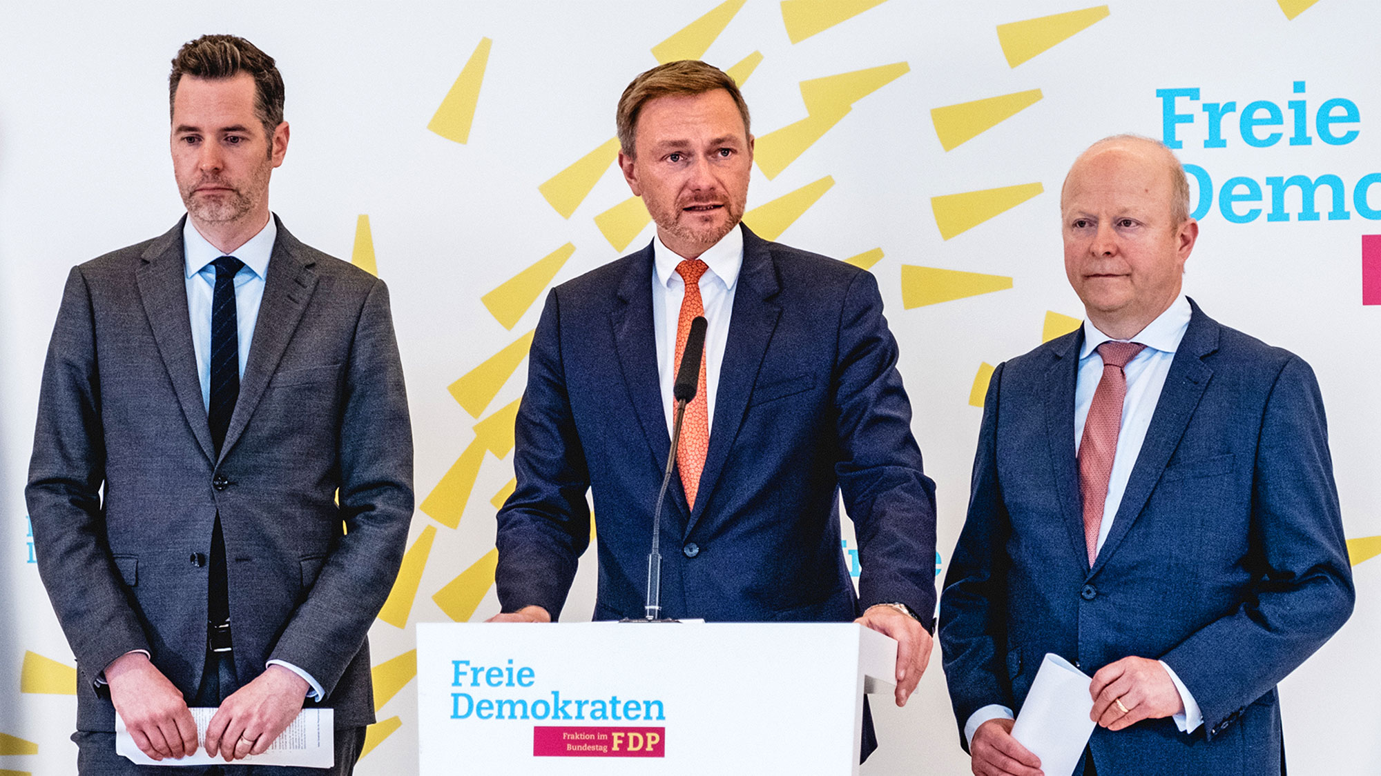 Christian Dürr, Christian Lindner und Michael Theurer