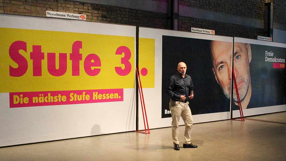 René Rock stellt die Kampagne der FDP Hessen zur Landtagswahl vor