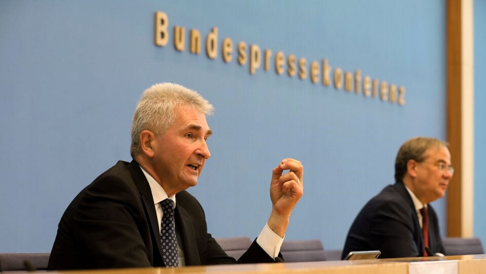 Pinkwart, Laschet, Pressekonferenz