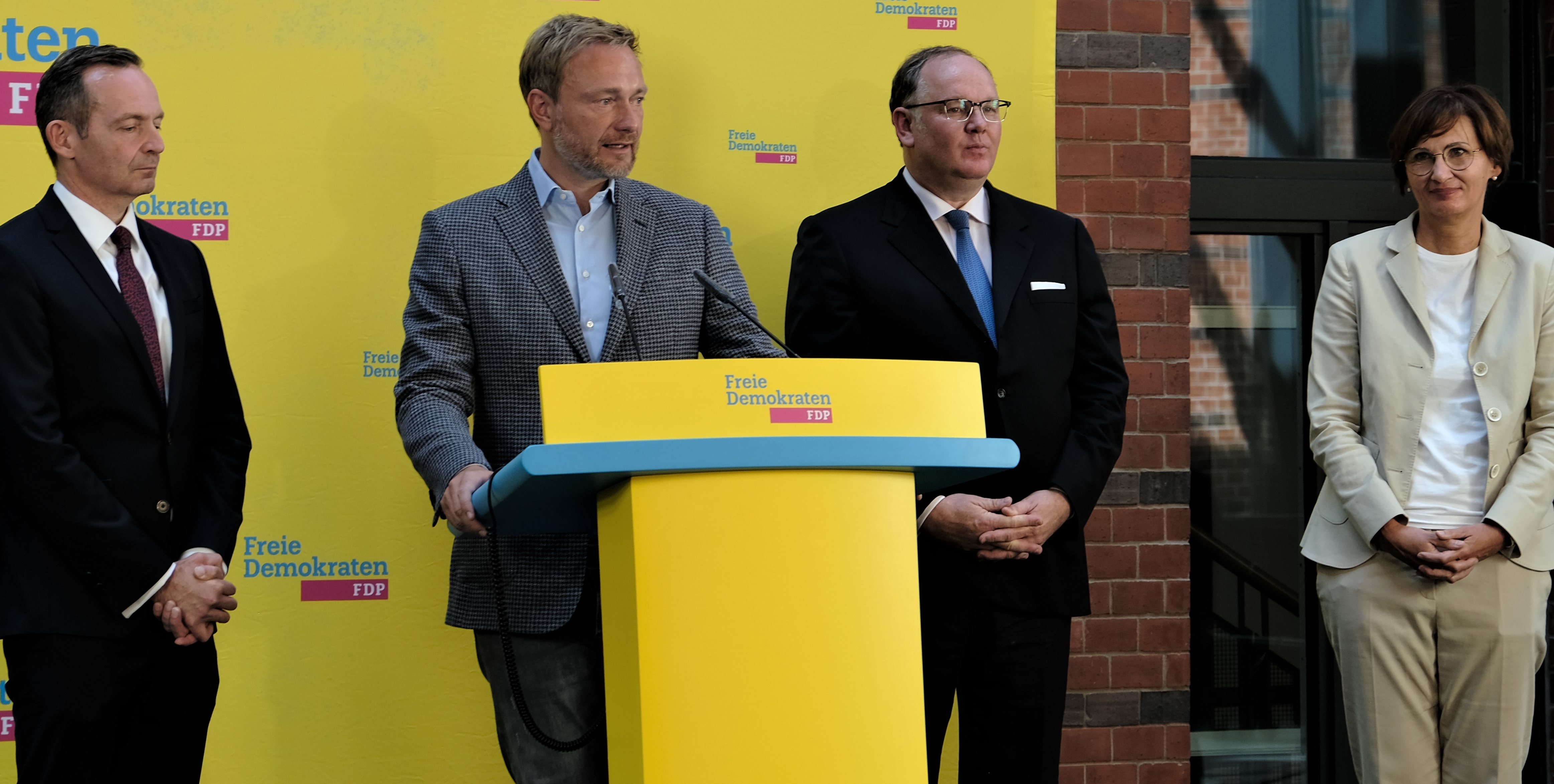 Wissing, Lindner, Christ, Stark-Watzinger, Pressekonferenz