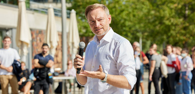 Christian Lindner beim Wahlkampfendspurt in Hamburg