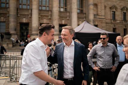 Lindner beim Wahlkampfentspurt in Leipzig.