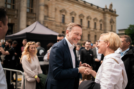 Lindner beim Wahlkampfentspurt in Leipzig.