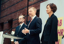 Volker Wissing, Christian Lindner und Bettina Stark-Watzinger