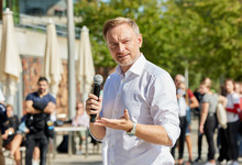 Christian Lindner beim Wahlkampfendspurt in Hamburg