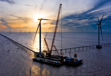Offshore Windpark im Bau