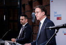 FDP-Generalsekretär Bijan Djir-Sarai und FDP-Präsidiumsmitglied Stefan Birkner