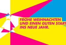 Weihnachtsmotiv mit Text: Frohe Weihnachten und einen guten Start ins neue Jahr