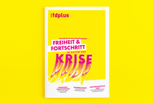 Das Cover der fdplus Ausgabe 4 des Jahres 2023: Freiheit und Fortschritt in Zeiten der Krise