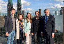 v.l.n.r.: Christian Dürr, Nicola Beer, Lencke Wischhusen, Bettina Stark-Watzinger und Hans-Ulrich Rülke