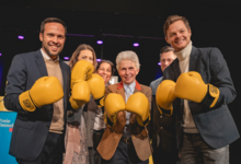 Martin Hage, Marie-Agnes Strack-Zimmermann und Phil Hackemann