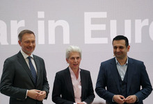 CChristian Lindner, Marie-Agnes Strack-Zimmermann und Bijan Djir-Sarai