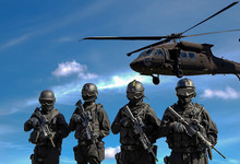 Bundeswehrsoldaten, Helikopter
