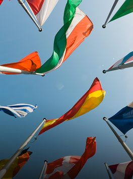 Außenpolitik: Flaggen diverser Nationen