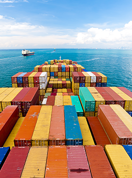 Freihandel: Container, Frachtschiff 