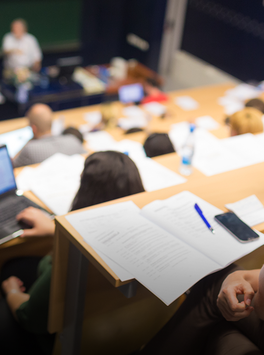 Hochschule: Studierende sitzen im Vorlesungssaal