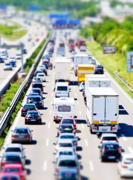 Stau auf Autobahn