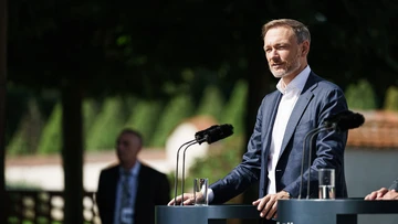 Christian Lindner bei der Kabinettsklausur in Meseberg