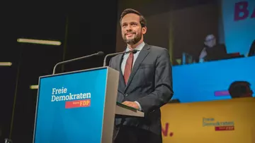 Martin Hagen, Landesvorsitzender der FDP Bayern, auf dem Landesparteitag